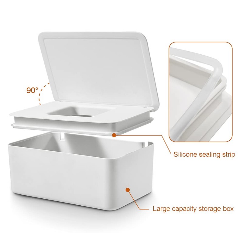 Tusenpy Wet Wipes Box with Lid, Dustproof Tissue Box, Napkins
