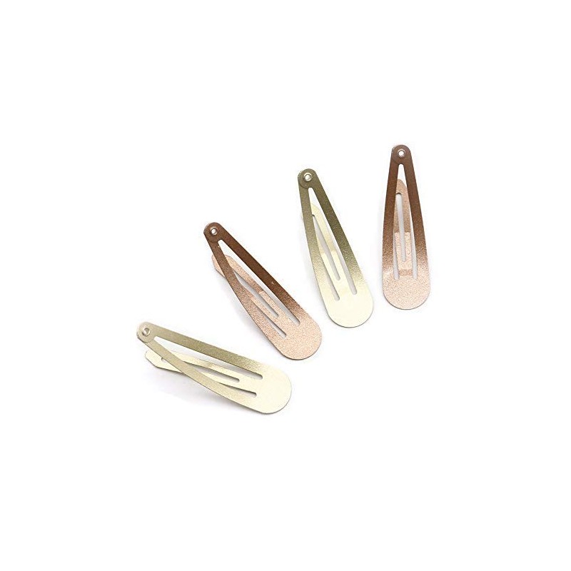 Dofash Snap Hair Clips, Metal Handles, 5 cm/2 Inch, Basic