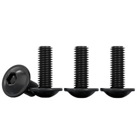 Drenky 20 Pcs Flanged Button Head Screws M5 X 16mm 304 Stainless Steel Fully Thread Machine Screw, Rustproof, Rounded with Flange And Hexagon