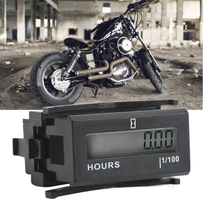 Universal Digital Tach Resettable Hour Meter IP65 Waterproof for Lawn