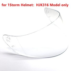 1Storm Motorcycle Dual Visor Full Face Helmet Shield: Model HJK316 Clear Visor