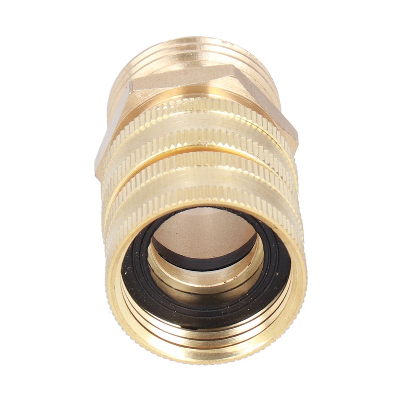 2Pairs 3/4in Brass Hose Adapter 2 Way Hose Adapter Durable