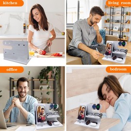 VEIYAILU Gifts for Women Girlfriend Men Him Husband Boyfriend Son Boss,Wood Phone Docking Station - Gift Ideas for Mother's Day, Father's Day, Christmas, and Valentine's Day(White)