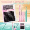 GEMERRY Wimpern Extensions Spikes DIY Cluster Wimpern D Curl Individuelle