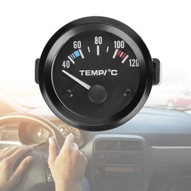 Car Water Temperature Display, Car Temperature Display, Universal Temperature Display with Sensor, Digital Water Temperature Display, Water Temperature Display with Sensor for Most Cars