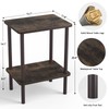 Apicizon 2 Tier End Table, Small Side Table with Solid