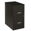 Pemberly Row 2 Drawers 26.7" Vertical Black Metal Filing Cabinet