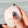 Black see-through handmade nail tips - Oval / 블랙 시스루