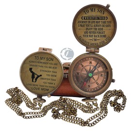 WOANIN Compass with Case/Gift for Son/to My Son Gifts/Mom to Son Gift ((to My Son))