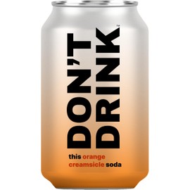 Don’t Drink - Orange Creamsicle - Prebiotic Soda - Electrolytes, 100% Vitamin C, Turmeric - 12 fl oz Cans, Pack of 12