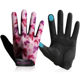 RYMNT Ventilated Workout Gloves for Women Men Full Finger.Weight Lifting Gloves with Full Palm Vent & Breathable Mesh Back for Gym, Weightlifting, Exercise,Training.Cycling.Butterfly.Medium