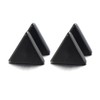 10MM Unisex Stainless Steel Black Triangle Screw Stud Earrings for