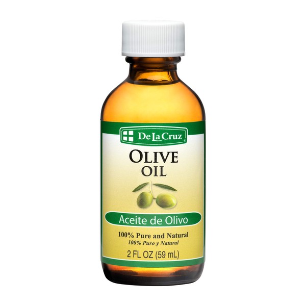 De La Cruz Pure Olive Oil - Natural Expeller Pressed Olive Oil for Hair and Skin - Lightweight Body Oil for Dry Skin