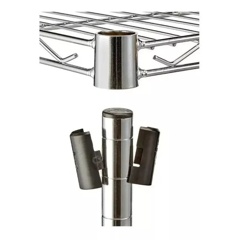 Hyper Anaquel Estante De Acero Cromado 3 Niveles Carga 340kg