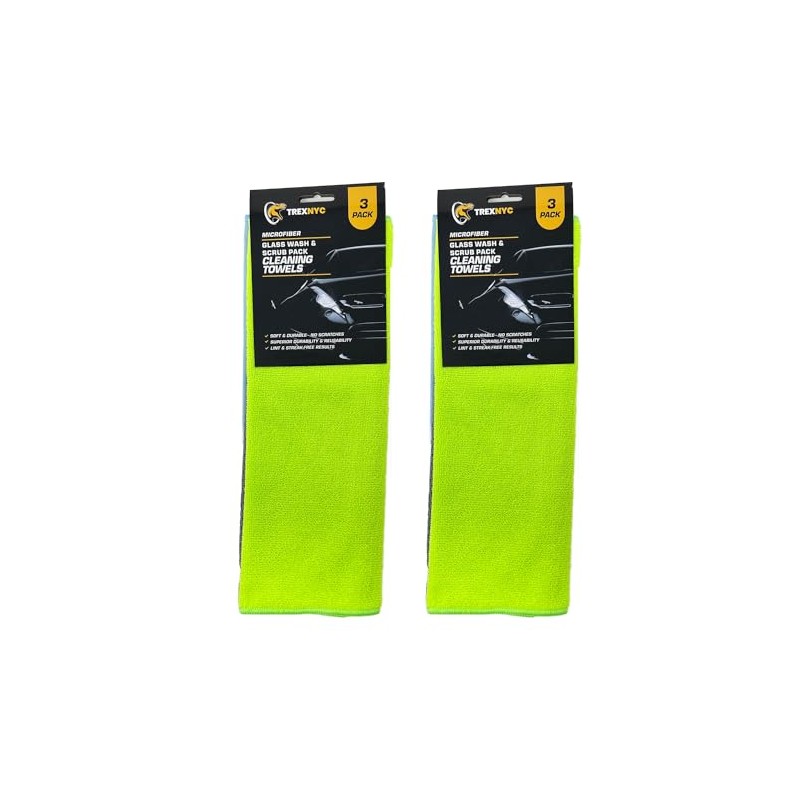 TrexNYC Microfiber Cleaning Cloth Set - Soft & Durable Cleaning