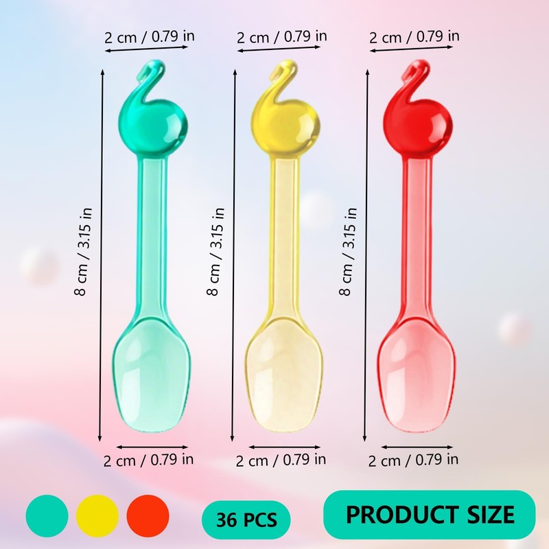 36pcs Ice Cream Spoons, Mini Spoon, Easy to Carry, Suitable
