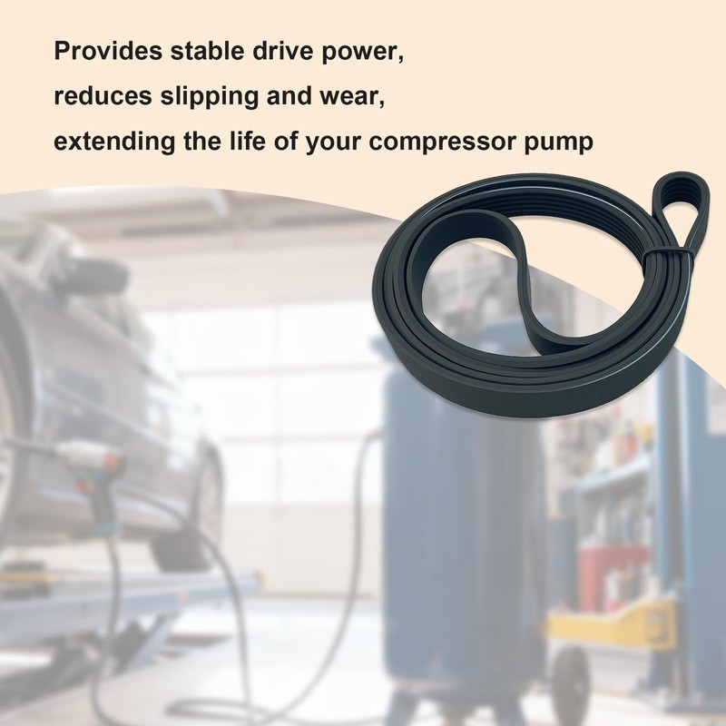 BT-48 Air Compressor Belt Poly-V Belt Compatible With Campbell Hausfeld