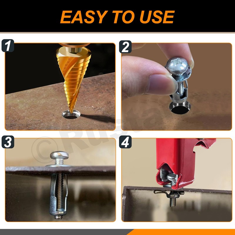 Rustark 30Pcs M4 M5 M6 Jack Nuts Petal Nuts Assortment