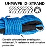 guideamps ATV UTV Synthetic Winch Rope Cable 3/16" x 50