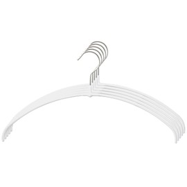 MAWA x Seiei Original Laundry Hangers Air Round Short Lily White 5 Piece Set 120797 Round Curved Type Width Short Size Non Slip Hanger Rust Resistant Stainless Steel Hooks