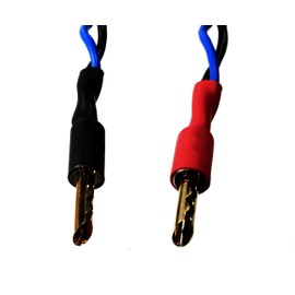 8 Inch Better Cables Blue Truth II Reference Speaker Cable Jumpers - for 2 Speakers - High-End, High-Performance, Oxygen Free Copper OFC and Teflon (8 inch Bananas/Spades)