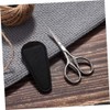 1set Portable Beard Scissors Pu Cover Precision Grooming Tool for
