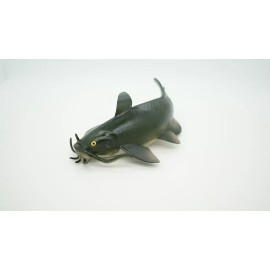 Deshen Du Catfish, Fish Toy, Bullhead, Model, Figure, Rubber Reproduction, Hand Painted 6"