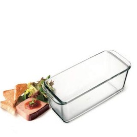 Simax Glassware Loaf Baking Pan: Classic Glass Tin Great for Banana Bread, Babka, Loaf Cakes, etc. - Dishwasher Safe Cooking Dish - Borosilicate Glass Mold - 1.5 Quart (6.25 Cups)