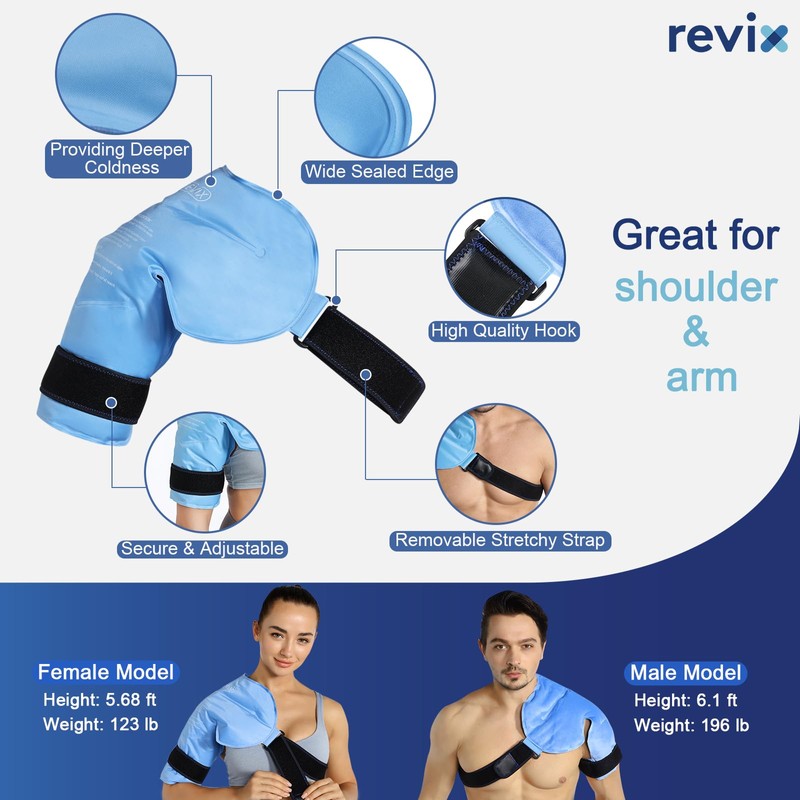 REVIX Shoulder Ice Pack for Rotator Cuff Cold Therapy, Arm