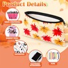 48 Pcs Fall Makeup Bags Bulk, Thanksgiving Canvas Cosmetic Pouch