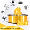 MIKA3D Silk Shiny PLA Gold 3D Printing Filament, 1Kg 2.2lbs