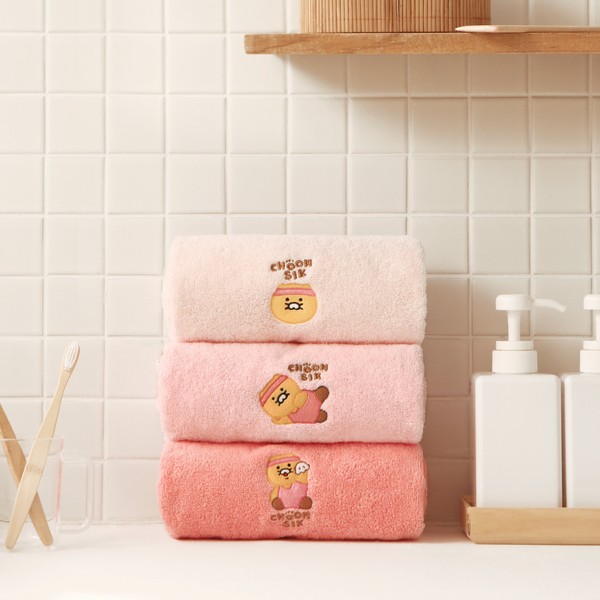 Kakao Friends Chunsik combed yarn 40 count towel set 3P