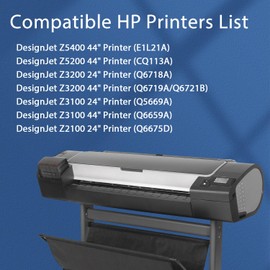 70 Ink Cartridges 130-ml with Chip Replacement for HP 70 Ink Cartridges C9448A C9449A C9450A C9452A C9453A C9454A for DesignJet Z5400 Z5200 Z3200 Z3100 Z2100 Large Format Printers, 6 Pack 70 Ink Kit