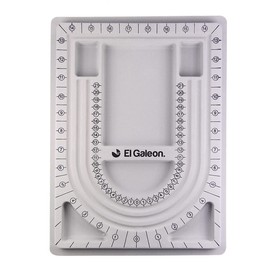 EL GALEON - Tablero Para Armado De Bisutería Tablero Cuentas Abalorios Para Armar Pulseras Accesorios Collares, Bead Design Board, Bead Board Necklace Beading Jewelry Organizer (Tablero Gris)