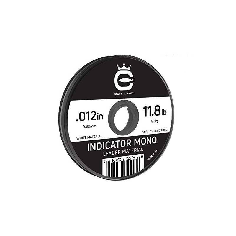 (.30cm / 5.4kg, White) - Cortland Indicator Mono