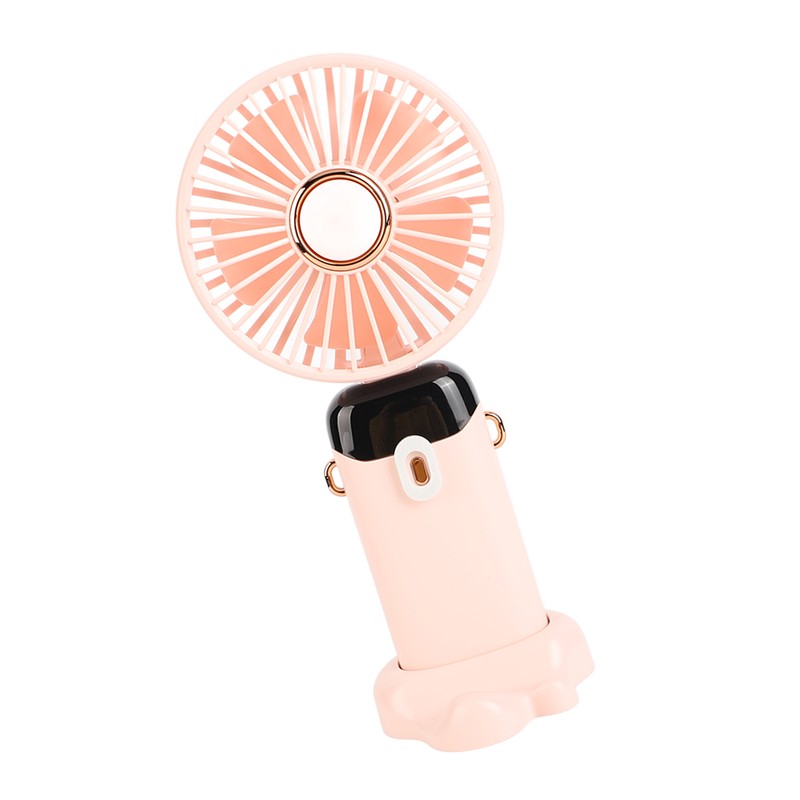 Mini Handheld Fan ABS Portable Digital Display USB Charging Foldable