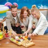 RoyalHouse Bamboo Cheese And Charcuterie Board With Slide Out Knife