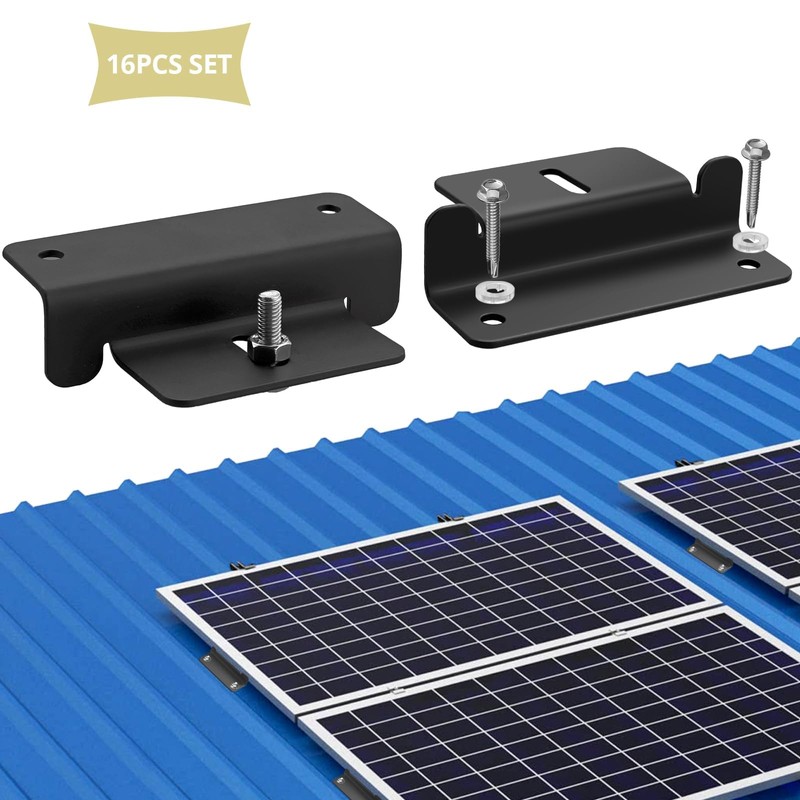 Anbte 16PCS Solar Panel Mounting Z Brackets, Aluminum Solar Panel