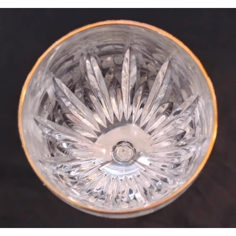 Waterford Crystal Golden Carina 7-7/8" H Water Goblet Gothic Mark