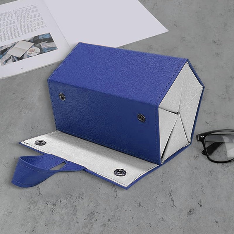 CHENKEE Sunglasses Storage Box, 6 Compartments, Foldable Glasses, Display Box,