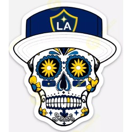 LA Galaxy Sugar Skull STICKER - MLS Los Angeles Futbol Premium Vinyl