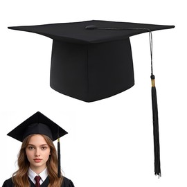 Voarge Bachelor Hat, Graduation Hat, Graduate Hat in Black for Graduation Parties from Study, University, College