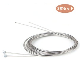 Inner Cable for Shifting, Set of 2, Stainless Steel, Φ0.05 x 78.7 inches (1.2 x 2000 mm), Silver, Stainless Steel, Bicycle Parts, Durable, Road Bike, Bicycle