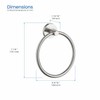 KIBI Circular Bathroom Hand Towel Ring | Wall Mounted Solid