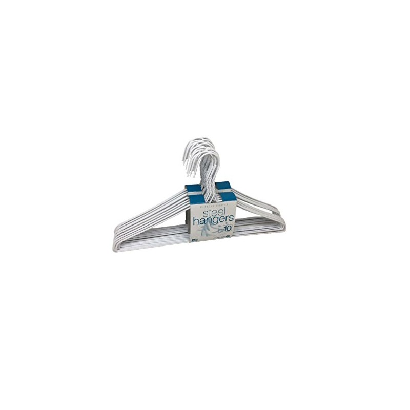 20 PC Vinyl Coated Heavy Duty Wire Cloth Hanger Plastic