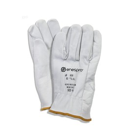 Enespro DWH10L12 Leather Protectors, 10", Size 12 Gloves, White