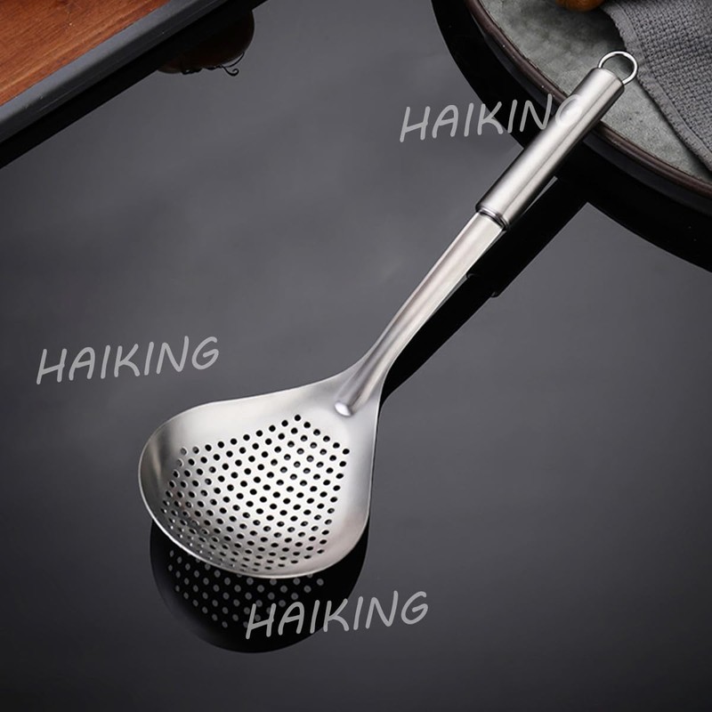HAIKING Skimmer Slotted Spoon, 1 PCS Stainless Steel Kitchen Strainer