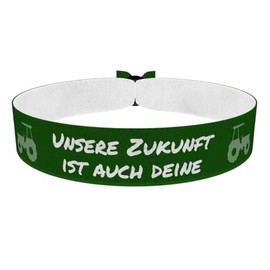 Unsere Zukunft ist auch deine Stoffarmband - Bauernproteste Merchandise - Handgemacht - 100% Wasserfest - Verstellbar - Ohne Bauern kein Essen