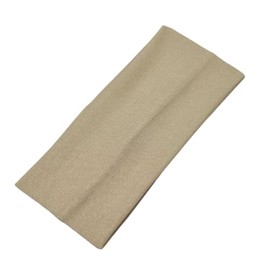 9 cm Wide Headbands Plain Stretchy Fabric Kylie Bandeau Hairband (Light Beige)