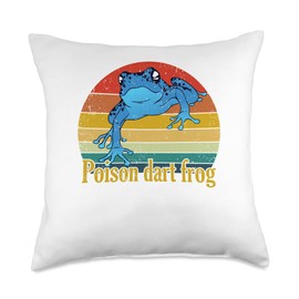 Lustiger Pfeilgiftfrosch Exotischer Frosch Design Colour Tree Climber Funny Arrow Poison Frog Throw Pillow, 18x18, Multicolor